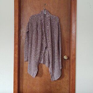 BP NORDSTROM WOMEN'S MED COZY SHAWL COLLAR CARDIGAN LOOSE FITTING HEATHER PURPLE